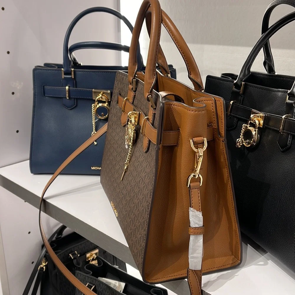 Michael Kors Hamilton Meidum Satchel Shoulder Crossbody 
Brown - Picture 3 of 16